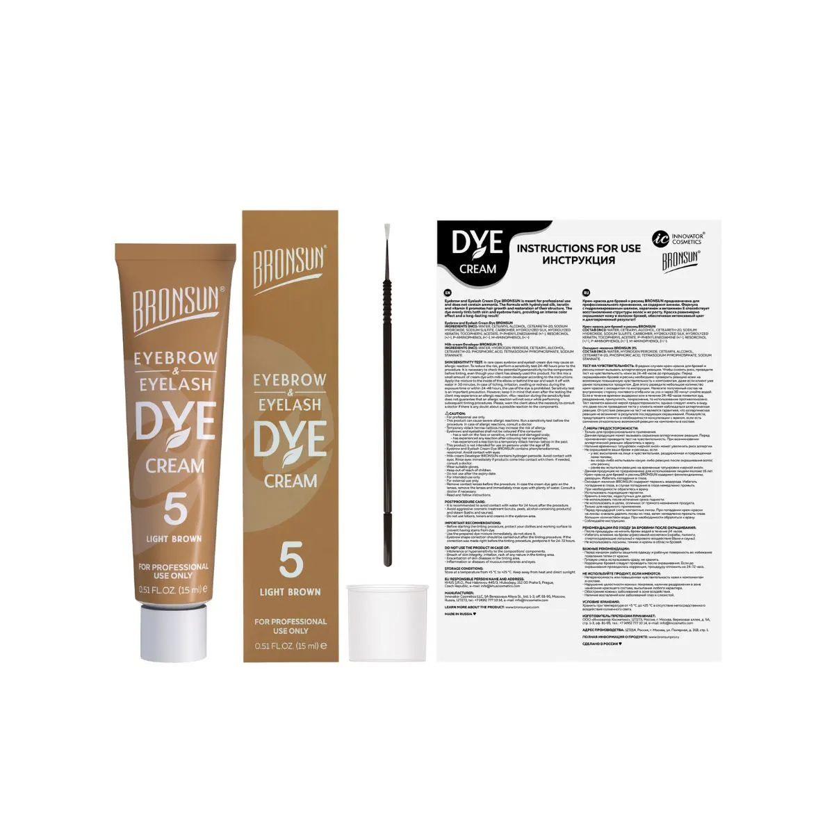Bronsun Lash & Brow Cream Dye - #5 Light Brown