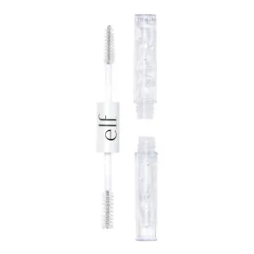 e.l.f. Clear Brow & Lash Mascara, Dual-Sided Clear Brow Gel & Mascara For Groomed Brows & Lashes, :Long-wear Formula, Vegan & Cruelty-Free,0.084 Fl Oz