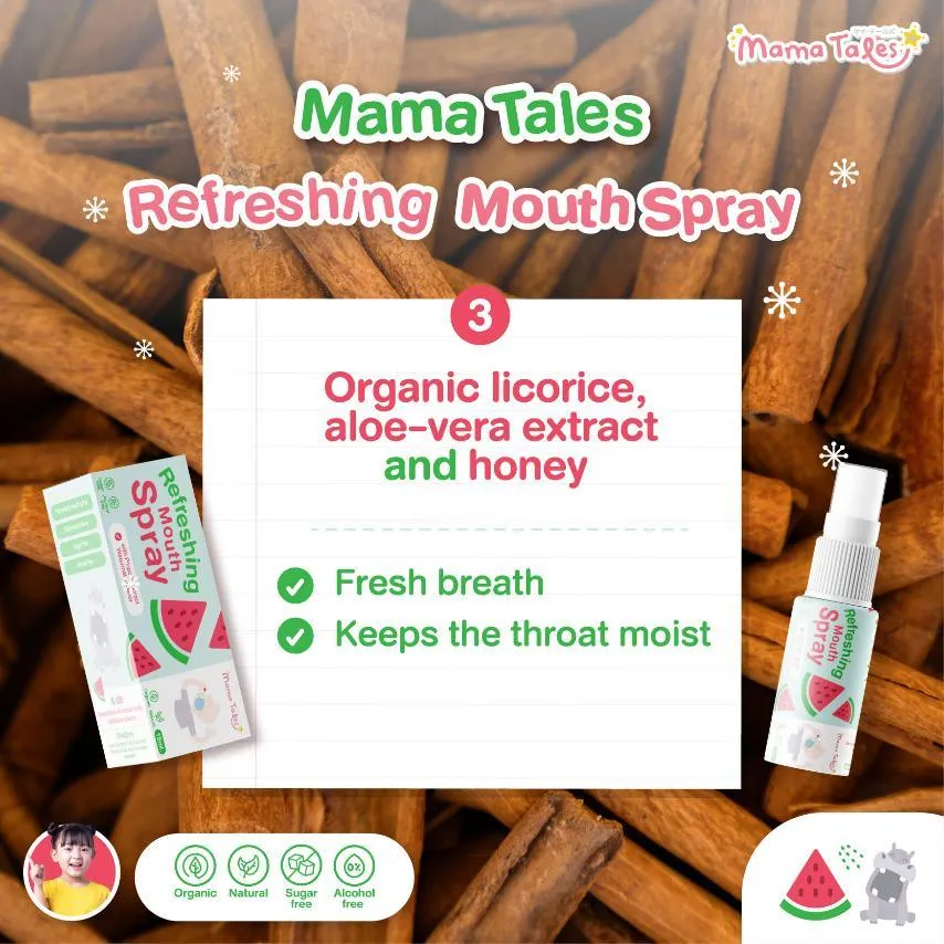 Mama Tales Refreshing Mouth Spray 15ml 3y 