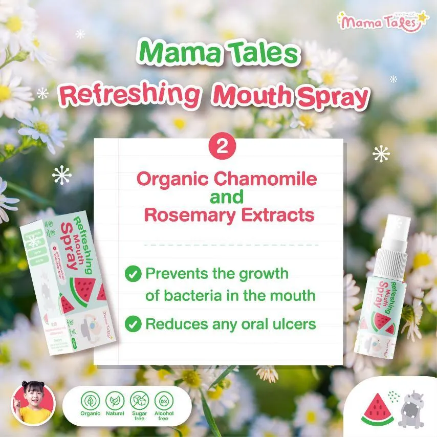 Mama Tales Refreshing Mouth Spray 15ml 3y 