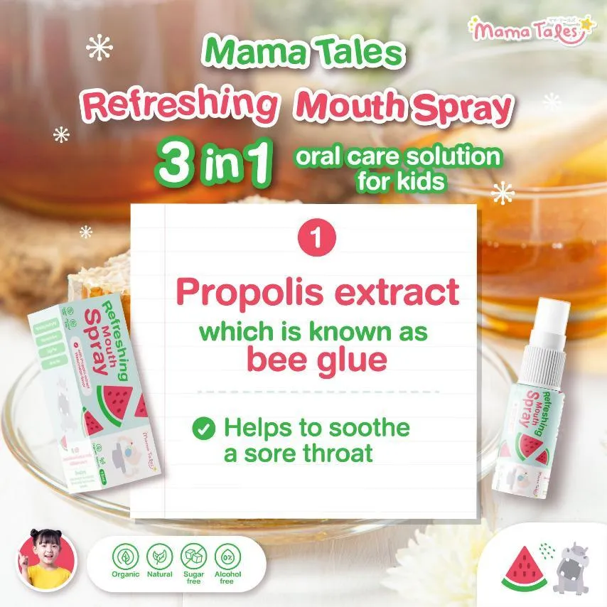 Mama Tales Refreshing Mouth Spray 15ml 3y 
