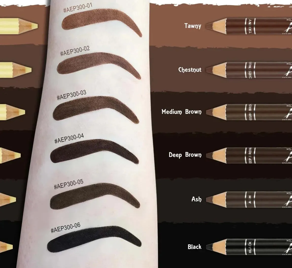 THE LUXE NK GLAM GIRL BEAUTY COLLECTION - ARCH ALLY DOUBLE ENDED BROW PENCIL