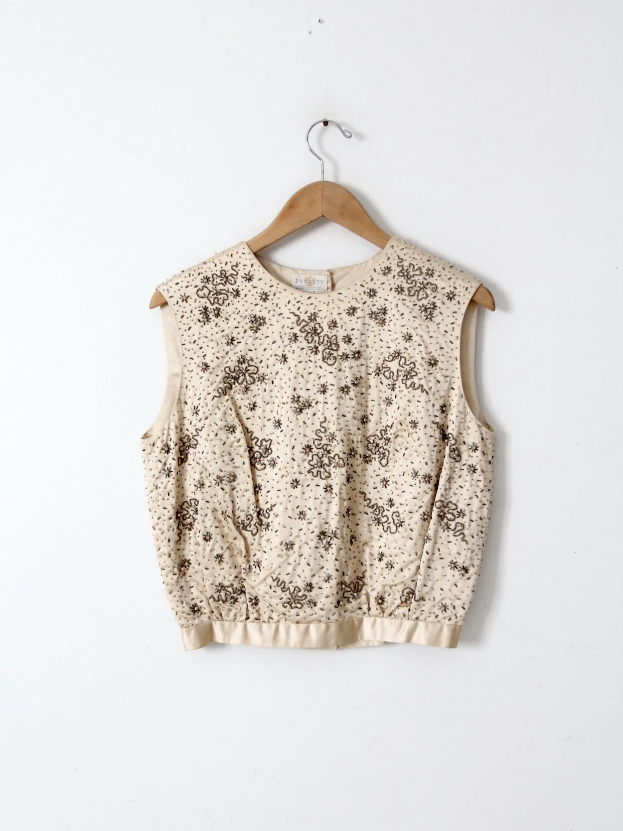 vintage 60s Dynasty beaded top