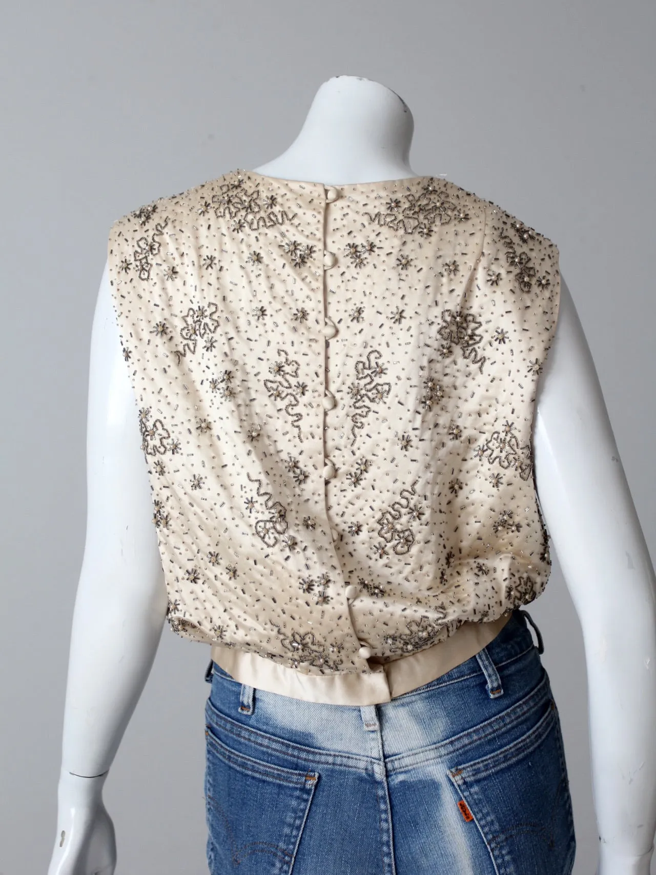 vintage 60s Dynasty beaded top