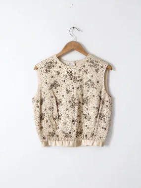 vintage 60s Dynasty beaded top