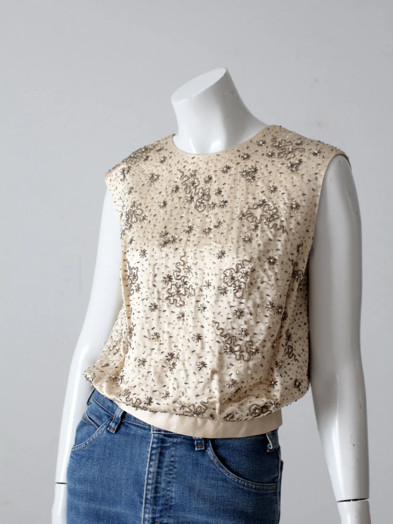 vintage 60s Dynasty beaded top