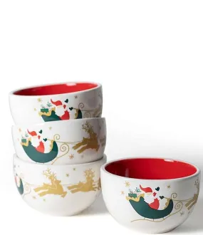 Vintage Christmas Village Appetizer Bowl