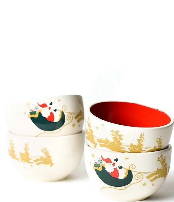 Vintage Christmas Village Appetizer Bowl